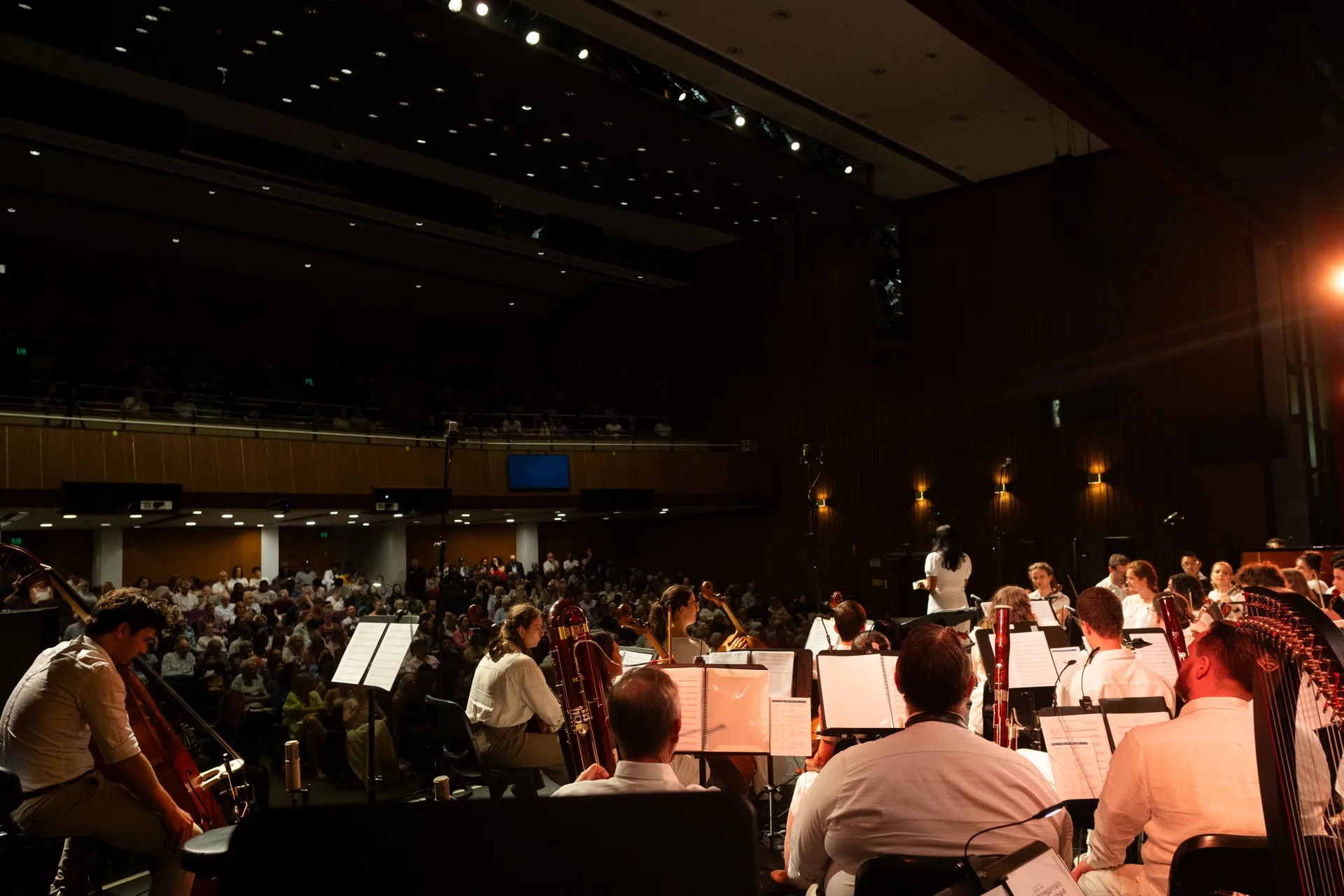 Full house watching the Australian Christian Orchestra and Choir perform in a Sydney concert hall