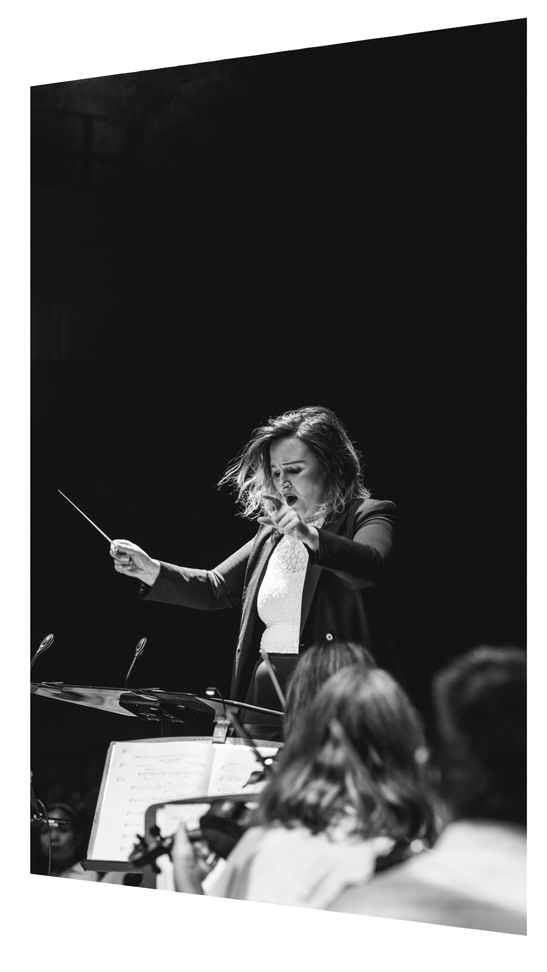 Natalia Raspopova conducting the Australian Christian Orchestra and Choir in rehearsal