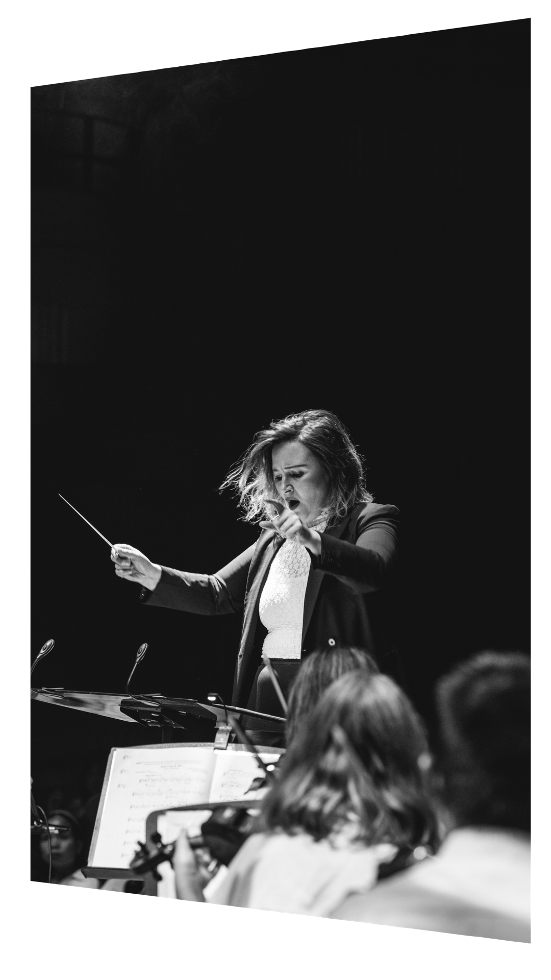 Natalia Raspopova conducting the Australian Christian Orchestra and Choir in rehearsal