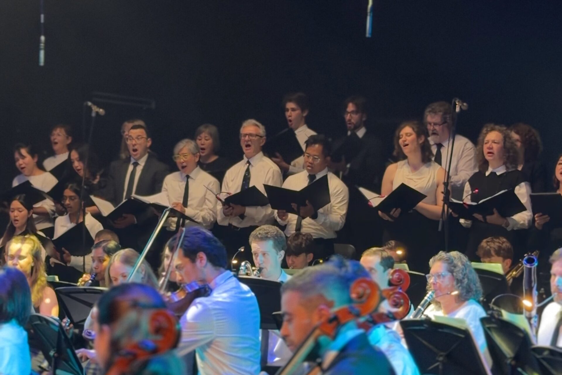 Choir and orchestra performing together at the Australian Christian Proms, 2026
