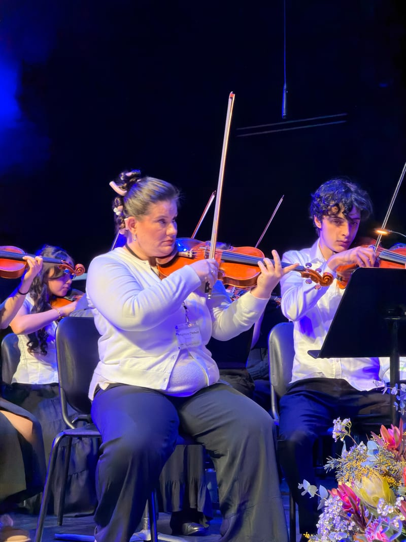 String section players performing at the Australian Christian Proms, Sydney.