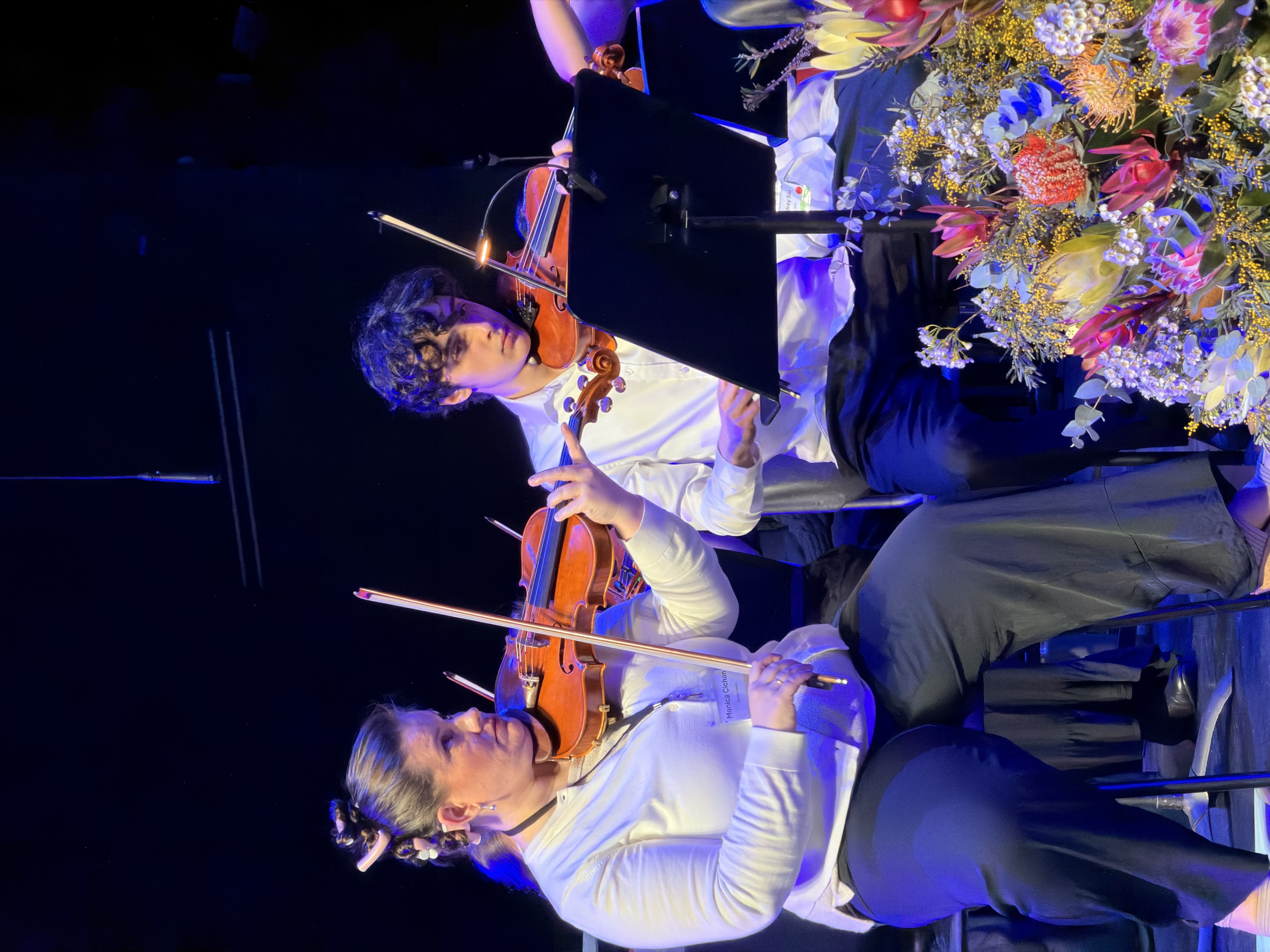 Violinists performing together at the Australian Christian Proms, Sydney.