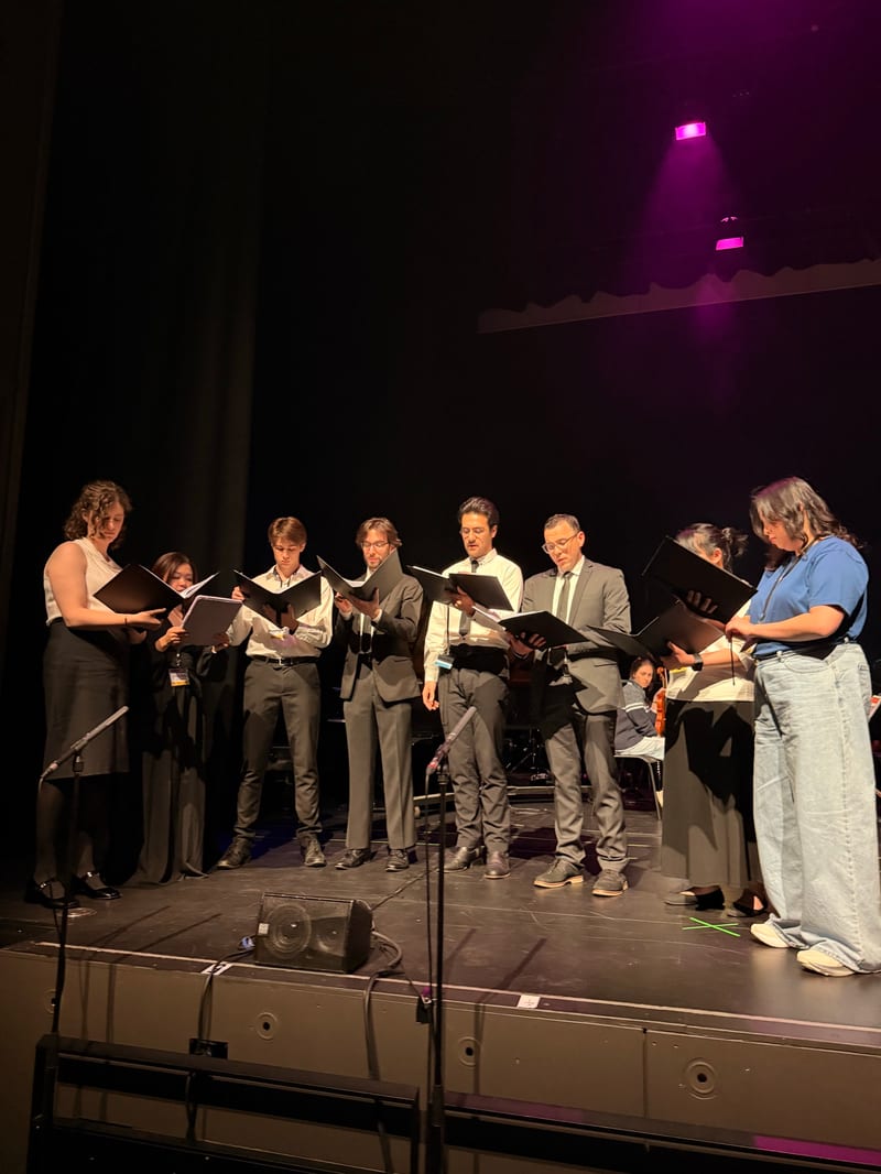 Members of the choir performing together at the Australian Christian Proms, Sydney.